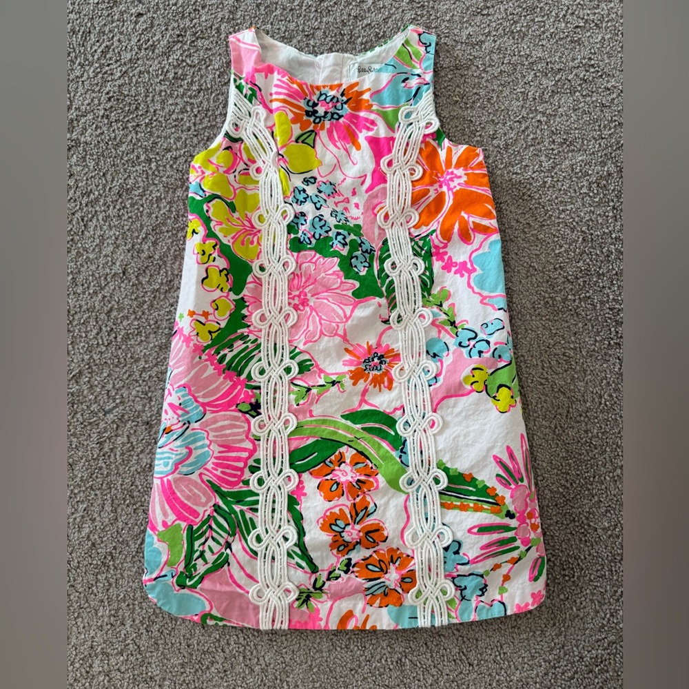 Lilly Pulitzer for Target Floral Kids Dress S(6/6X)- Pink, Green, Orange